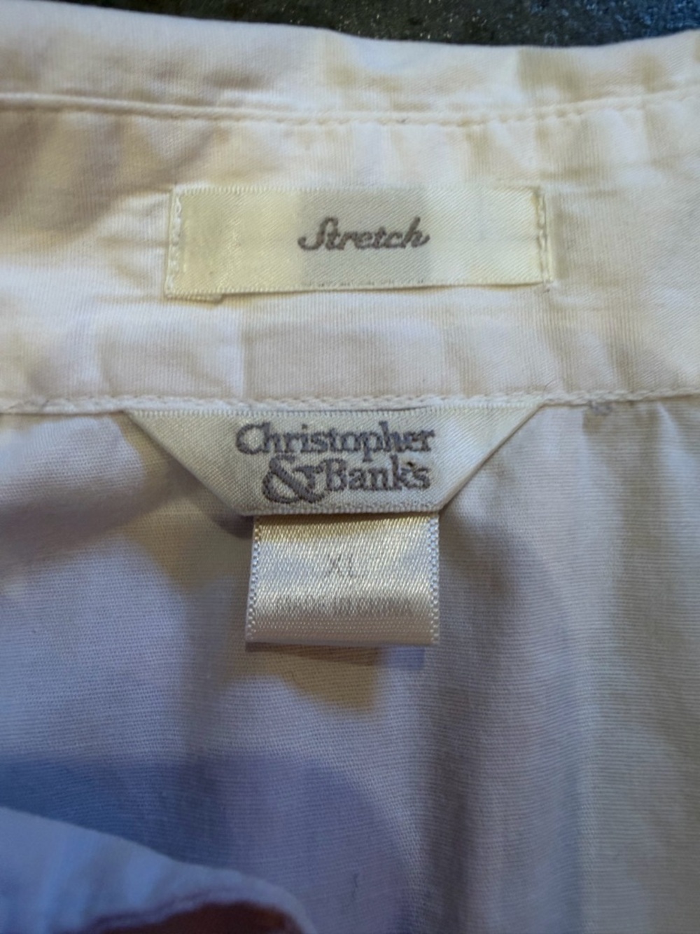 Christopher & Banks White Jean Jacket with Black Buttons - Picture 5 of 5